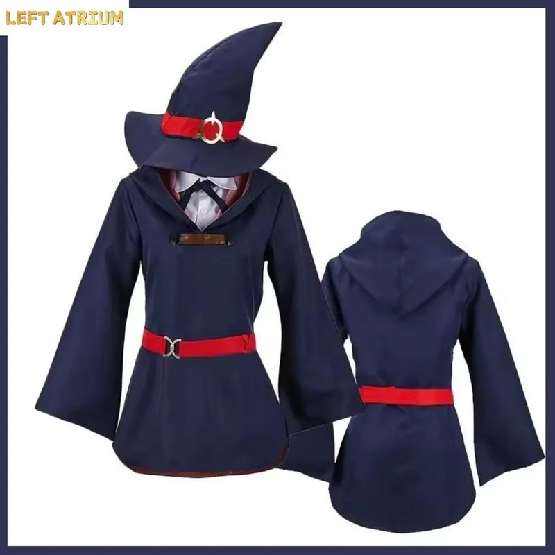 AKKO Little Witch Academia Kagari Atsuko Akko Anime Cosplay Costume Set Wig School Uniform Skirt Shoe Cover Hat, Custom Plus Size - Image 4