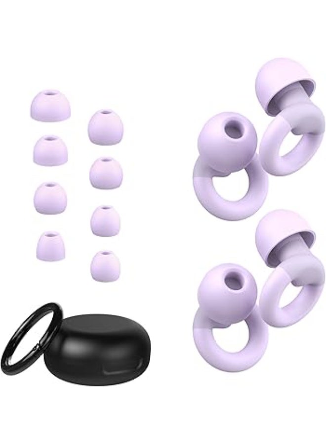 Silicone Earplugs for Noise Reduction with Clear Sound Filter Technology – Comfortable In-Ear Design for Conversations, Events, and Sleeping – 8 Sizes XS/S/M/L with 16dB Noise Isolation - Image 1