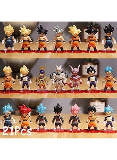 Trunkin Trunkin DBZ Goku 21 Pcs Set B Anime Figure Son Goku Vegeta Frieza Vegetto Figurine Collectible Anime Weeb PVC Collection Model  - Image 4