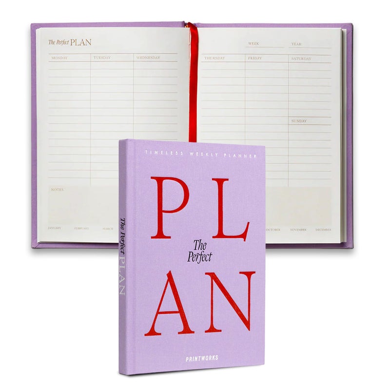 Printworks The Perfect Plan Weekly Planner Violet 6 x 9 Inch 104 Pages Undated Hardcover ToDo Organizer with Minimalist Cloth Cover - Image 2