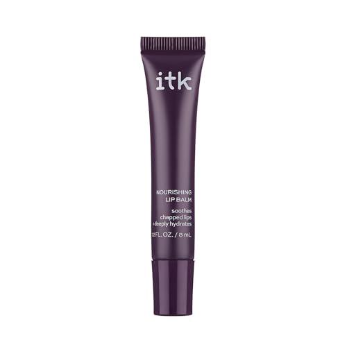 ITK Nourishing Lip Balm  Hydrate Dry Chapped Lips with Shea Butter  Coconut Oil  Vitamin E  Moisturizes  Soothes Chapped Lips  Glossy Fragrance Free Clear 02 Oz