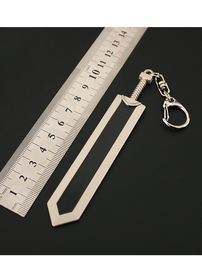 2 PCS Berserk Legend Metal Keychain Mini Dragon Slayer Sword Overlord Egg Behelet Weapon Model Keychain Pendant - Image 2