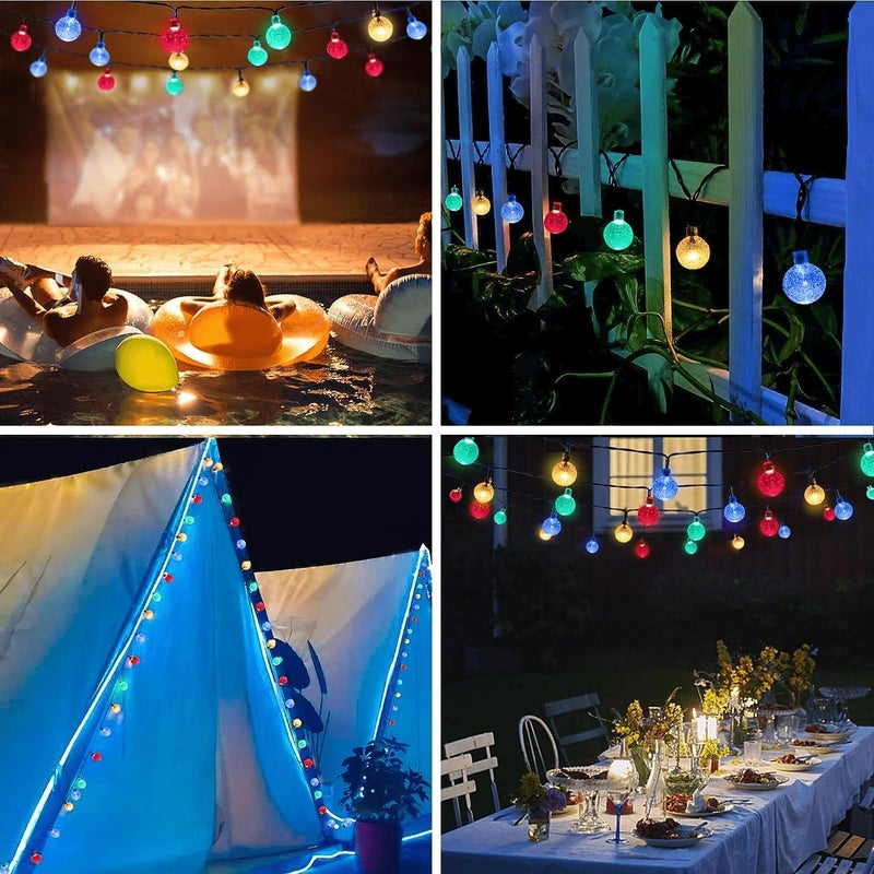 Gesto Serial String Lights - 14 LED Crystal Ball, 10 Feet Multicolor Fairy Lights for Home,Mandir,Pooja Room, Deepawali & Diwali Decoration, Christmas,Festival | Indoor & Outdoor Decorative Lights - Image 3