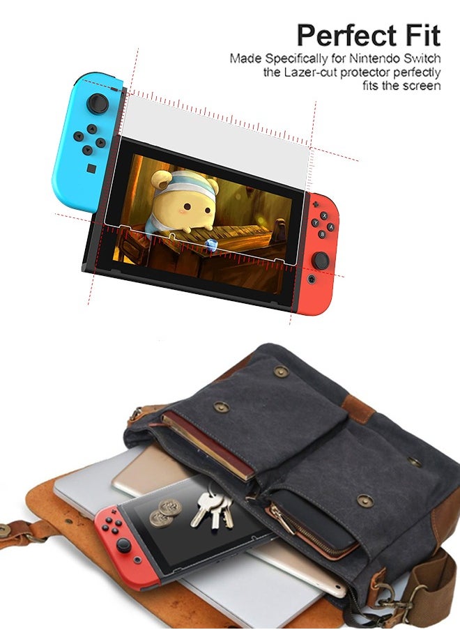 Yesido 4Pcs Tempered Glass Screen Protector Compatible with Nintendo switch OLED 2023 - Transparent HD Clear Anti-Scratch Screen Protector Skin Set for Nintendo Switch 0.7inch  - Image 2