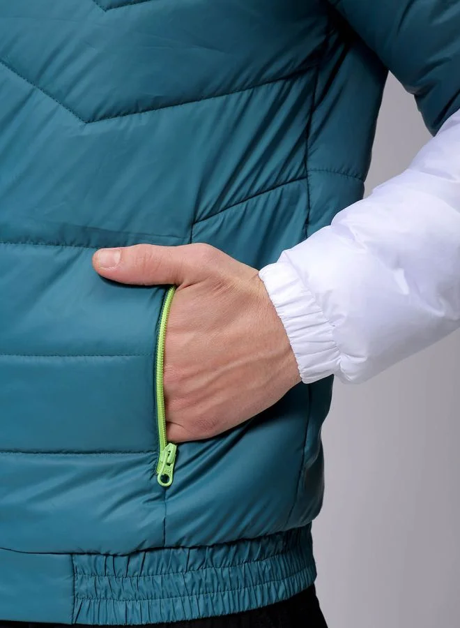 The Indian Garage Co Men Slim Fit Mix & Match Puffer Jackets