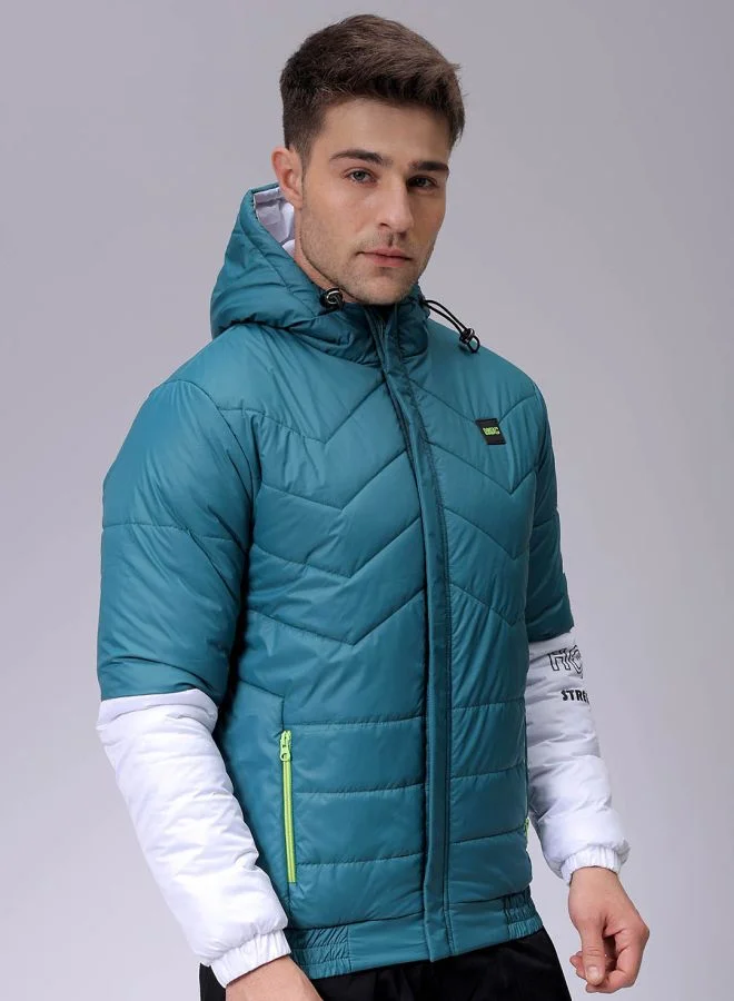 The Indian Garage Co Men Slim Fit Mix & Match Puffer Jackets