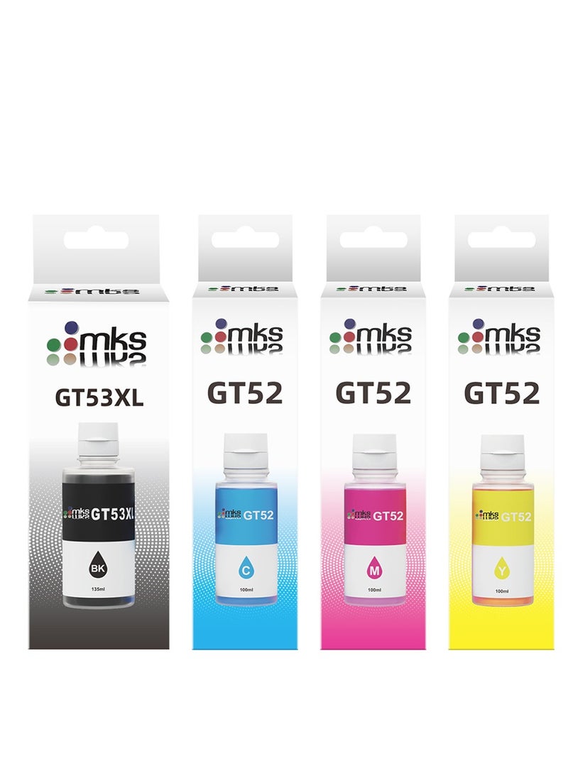 MKS - Ink  GT53XL (135ml) / GT52 (3X100ml) Compatible with HP Smart Tank 310/315/410/415/515/516/517/518/519/515/530/580/585/615/720/725/750/790/795 - Image 1