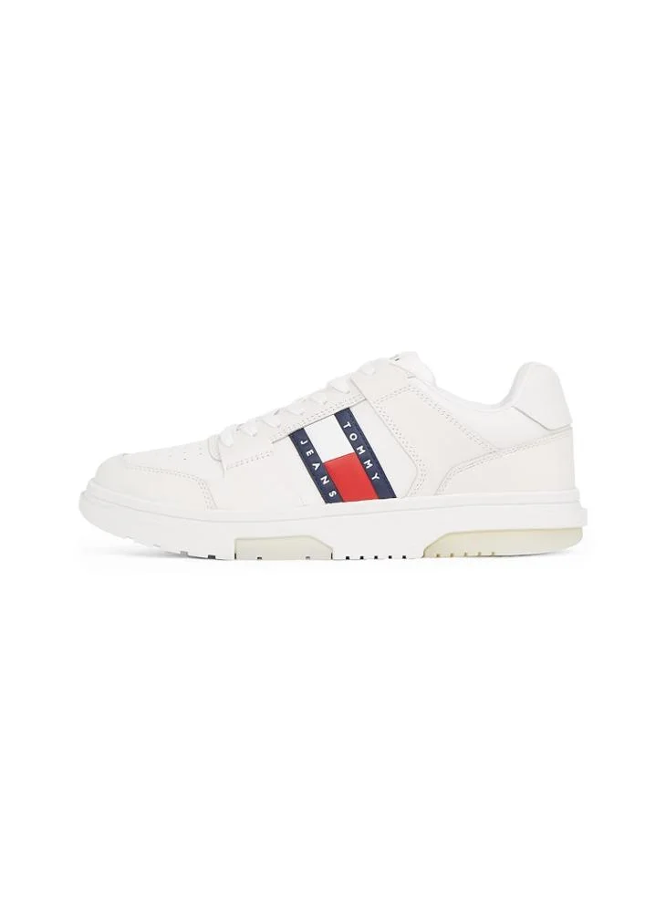 TOMMY JEANS Lace Up Low Top Leather Sneakers