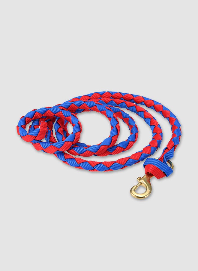 NIBEMINENT Braided Horse Leash Red/Blue - Image 1