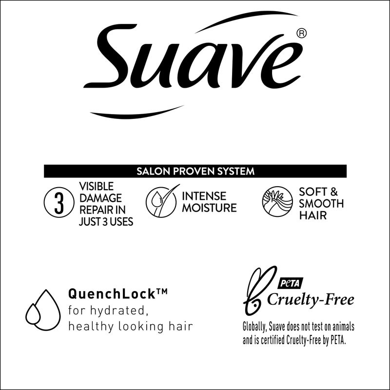 Suave Coconut Oil Infusion Shampoo and Conditioner Set, Damage Control Hydrating Shampoo & Conditioner for Damaged Dry Hair, 12.6 Oz Ea (2 Piece Set) - Image 4