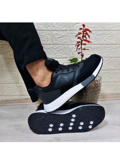 U.S. Polo Assn. حذاء رياضي للرجال من U.S. Polo جانكو أسود بفيلون Sole خفيف  - Image 1