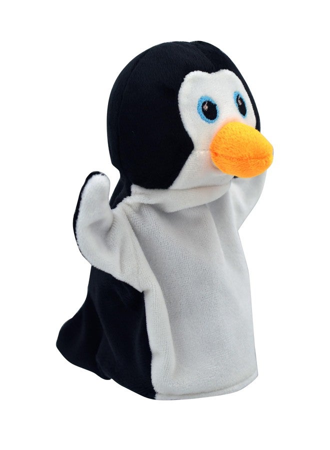 Elfactory Animal Hand Puppet for Kids - Educational Storytelling Interactive Plush Animal Hand Puppet for Learning (4-8 inches) (Penguin) - Image 1