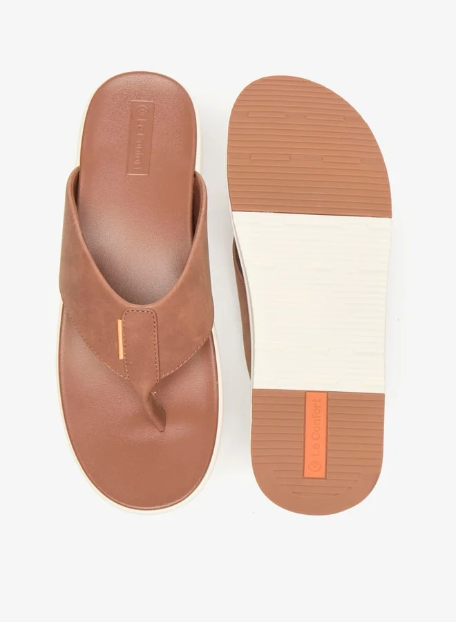 Le Confort Men Solid Slip-On Thong Sandals