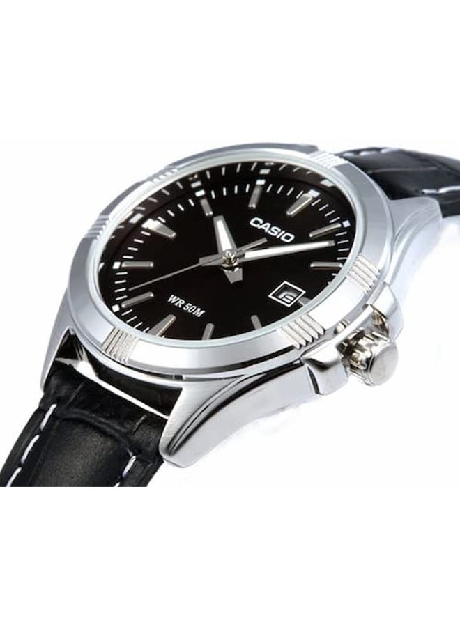 كاسيو ساعة يد إنتايسر بعقارب طراز MTP-1308L-1A - قياس 49 مم - أسود رجال - Image 3