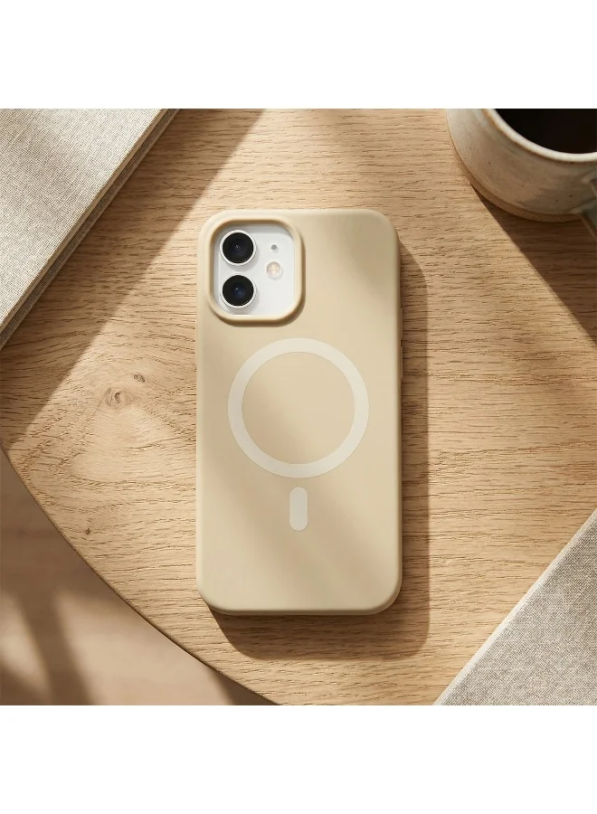 Mobcos Mobcos iPhone 17 Brown Elite Ring Mobcos iPhone 17 Brown Elite Ring Premium Silicone Magnetic Wireless Charging Case for iPhone | Silky Soft Touch | Military-Grade Shockproof Protection | Strong Magnetic Compatibility | Luxury Slim Cover  | Best Price UAE