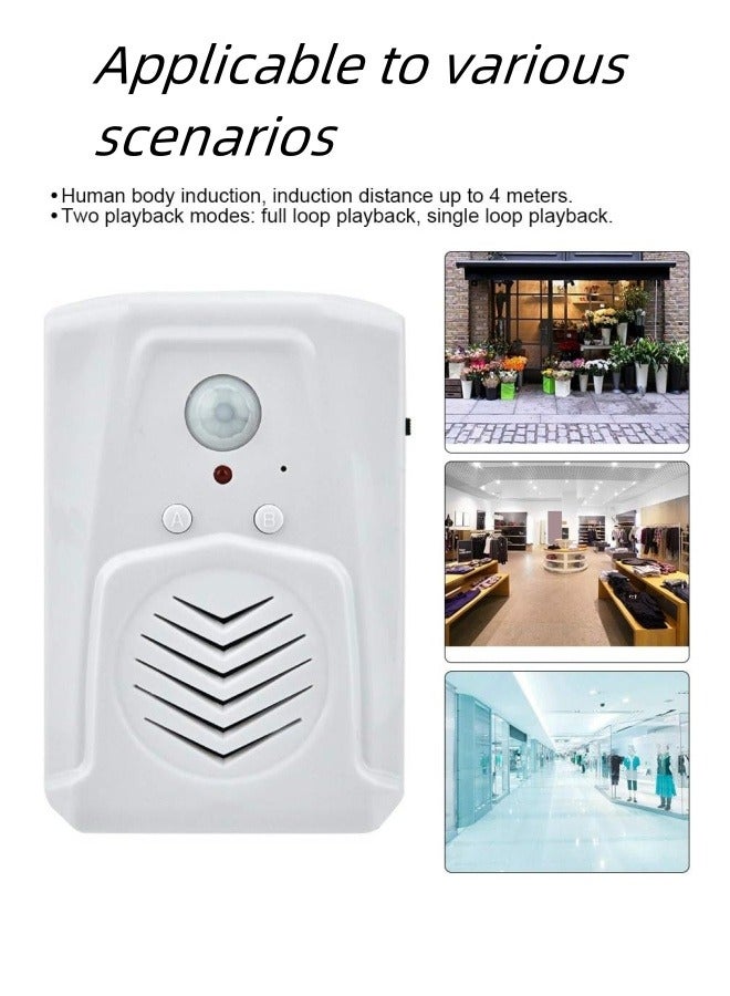 M MIAOYAN Shop induction doorbell voice prompter infrared human voice broadcaster voice can be changed at will garage door alarm, welcome doorbell, safety reminder - Image 2