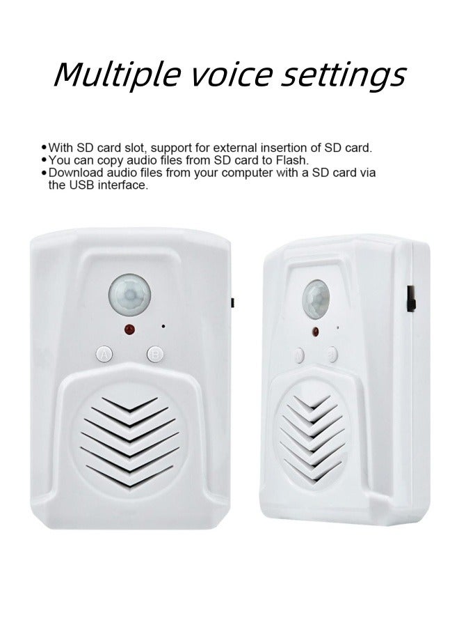 M MIAOYAN Shop induction doorbell voice prompter infrared human voice broadcaster voice can be changed at will garage door alarm, welcome doorbell, safety reminder - Image 5