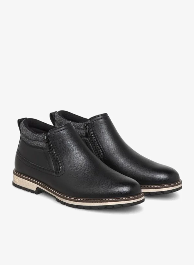 LBL by Shoexpress Men Panelled Ankle Boots