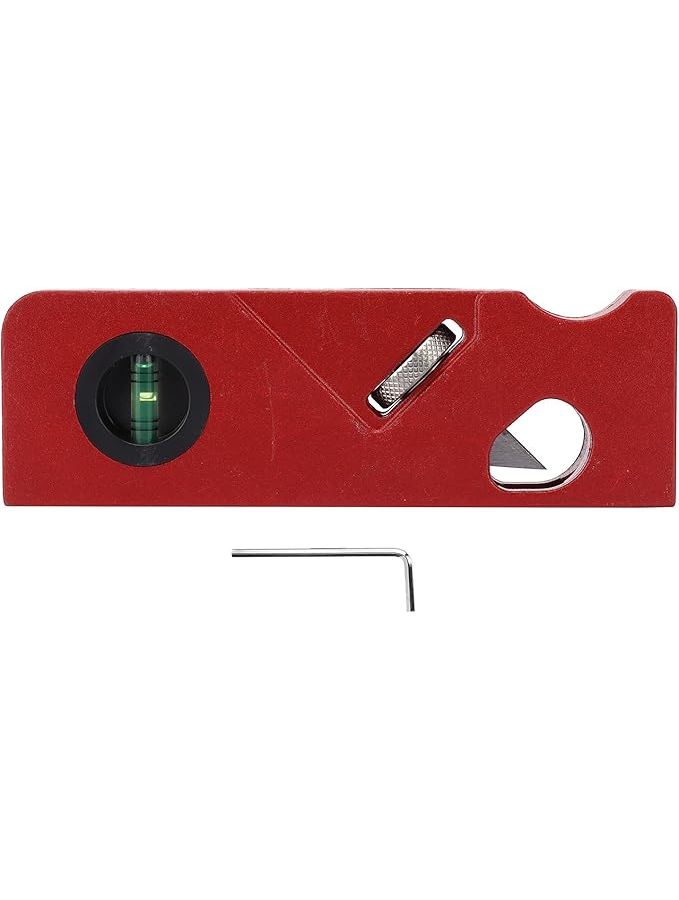 Red 45 Degree Chamfer Plane Woodworking Hand Tool for Edge Trimming Corner Flattening Adjustable Depth With Bubble Level For DIY Furniture Projects - Image 1