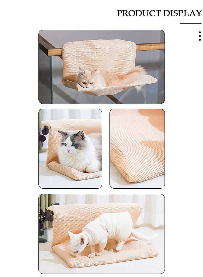 DUNISO سرير أرجوحة للقطط، سرير دافئ ومريح للقطط مع إطار قوي، غطاء قابل للإزالة، سرير فاخر معلق للحيوانات الأليفة للقطط، الجراء الصغيرة - Image 3