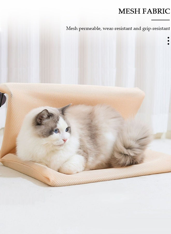 DUNISO سرير أرجوحة للقطط، سرير دافئ ومريح للقطط مع إطار قوي، غطاء قابل للإزالة، سرير فاخر معلق للحيوانات الأليفة للقطط، الجراء الصغيرة - Image 5