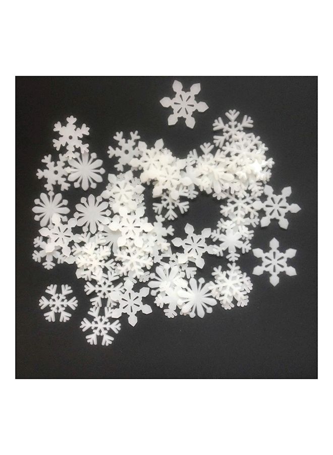 NIBEMINENT 300-Piece 3D Luminous Fluorescent Snowflake Wall Stickers White - Image 3