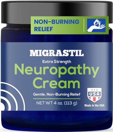 Basic Vigor Migrastil Neuropathy Relief Cream Extra Strength for Feet Legs and Hands Made in The USA Vegan and CrueltyFree NonGreasy Gentle NonBurning with Cooling Effect 4 oz