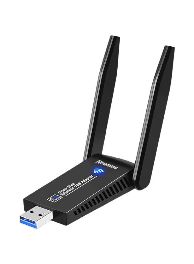 Newmine 1300M Driverless Usb Wireless Network Adapter, Gigabit 5G Dual-Band, Desktop And Laptop Wifi Receiver And Transmitter, External Dual Antenna High-Speed Wall-Penetrating - Image 2