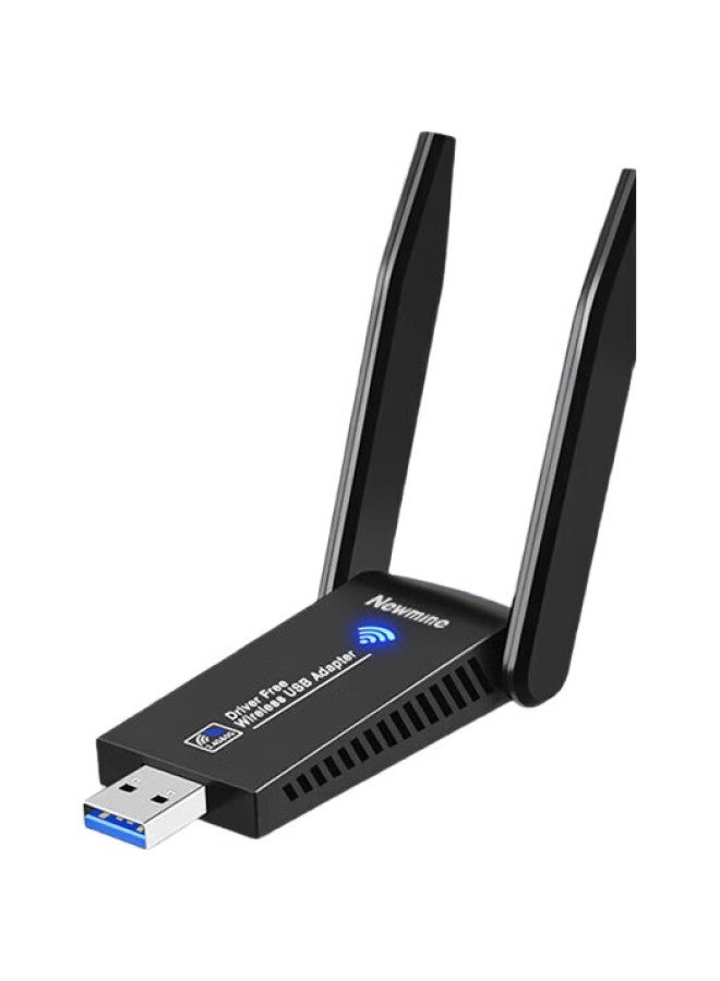 Newmine 1300M Driverless Usb Wireless Network Adapter, Gigabit 5G Dual-Band, Desktop And Laptop Wifi Receiver And Transmitter, External Dual Antenna High-Speed Wall-Penetrating - Image 3