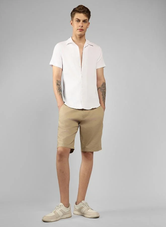 Dennis Lingo Dennis Lingo Textured Relaxed Fit Spread Collar Shirt