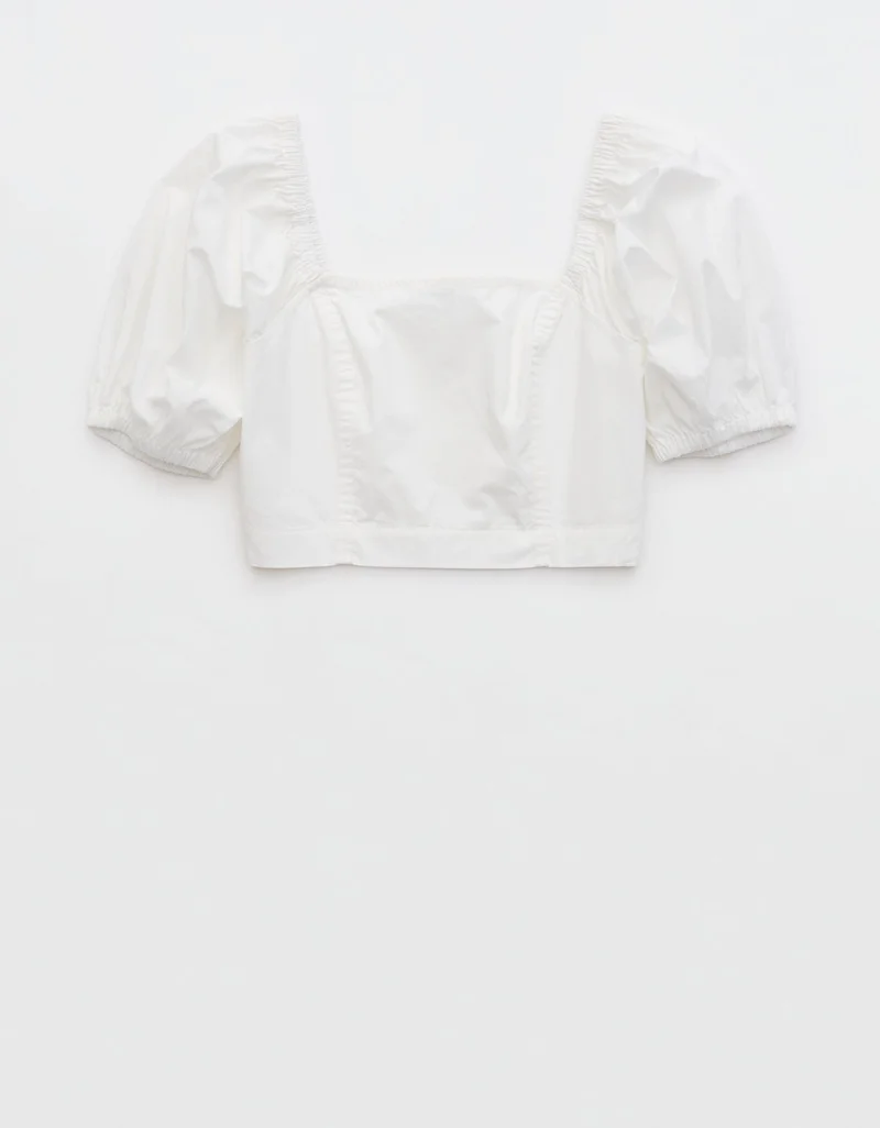 Aerie  Aerie Puff Sleeve Square Neck Top for Women | Best Price UAE