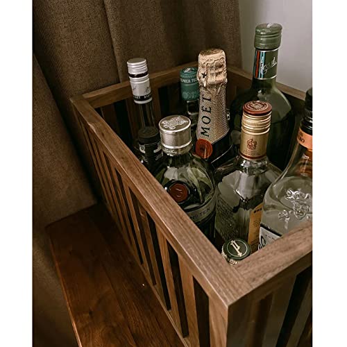MAGIGO Extra Large Rectangular Solid Walnut Storage Basket, Natural Wood Storage Bins for Organizing, Wooden and Decorative for Organizing at Home 20 x 10 x 10 inches - Image 5