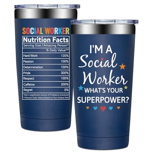 BIRGILT Social Worker Gifts for Women, Men - Social Worker Appreciation Gifts - Social Work Month Gift, Birthday Graduation Gift Ideas for Bsw Msw Dsw - 20oz Tumbler - Image 1