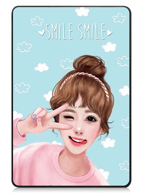 Protective Flip Case For Apple iPad Pro 13 (2024) With Trifold Stand Auto Wake Sleep Shockproof Cover Smile Smile