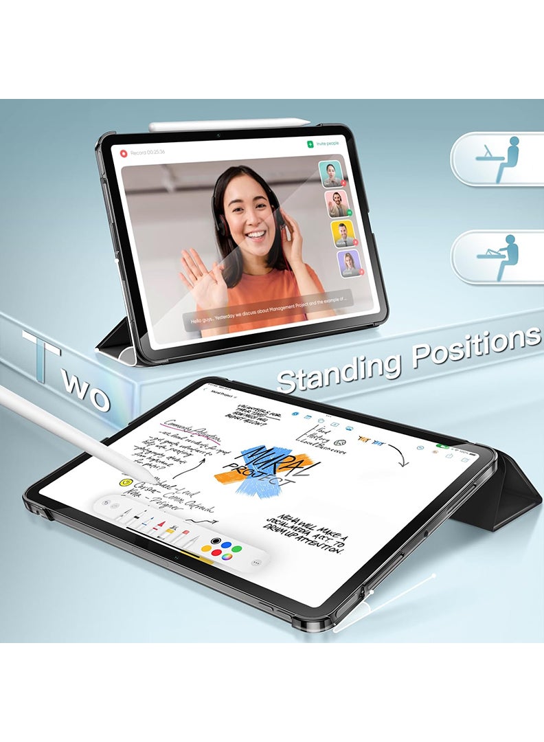 Protective Flip Case For Apple iPad Pro 13 (2024) With Trifold Stand Auto Wake Sleep Shockproof Cover Smile Smile