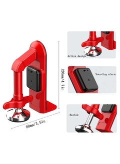 Y&D Portable Door Security Lock, Jammer, 80 Decibel Alarm Lock Stopper with 2 Extra Batteries for Travel/Apartment/Safety Self Defense/Home Hotel, Personal Protection Device  - Image 4