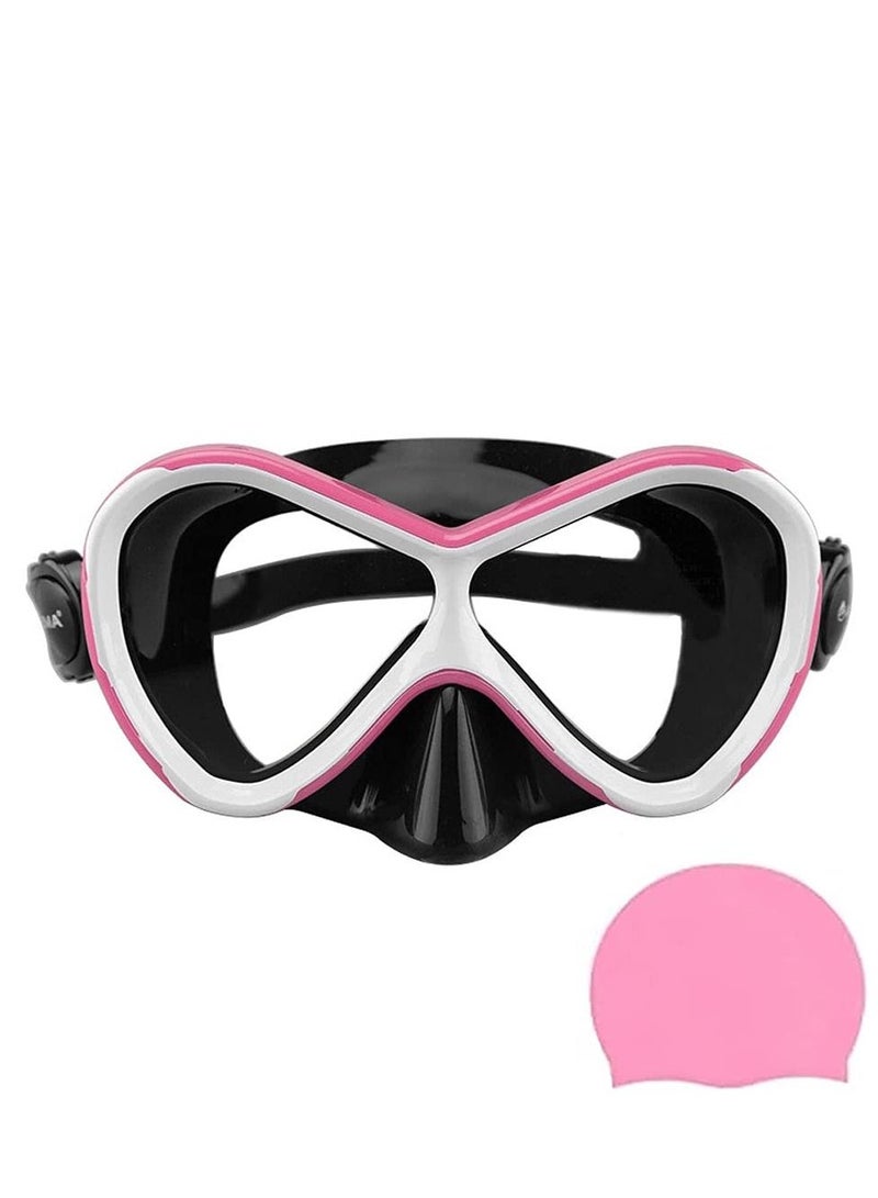 SYOSI Kids Snorkel Gear Diving Mask Anti-Fog and Anti-Leak Swimming Goggles Snorkeling Glasses Waterproof Durable Tempered Glass with Cap for Children 5-12 Age - Image 1