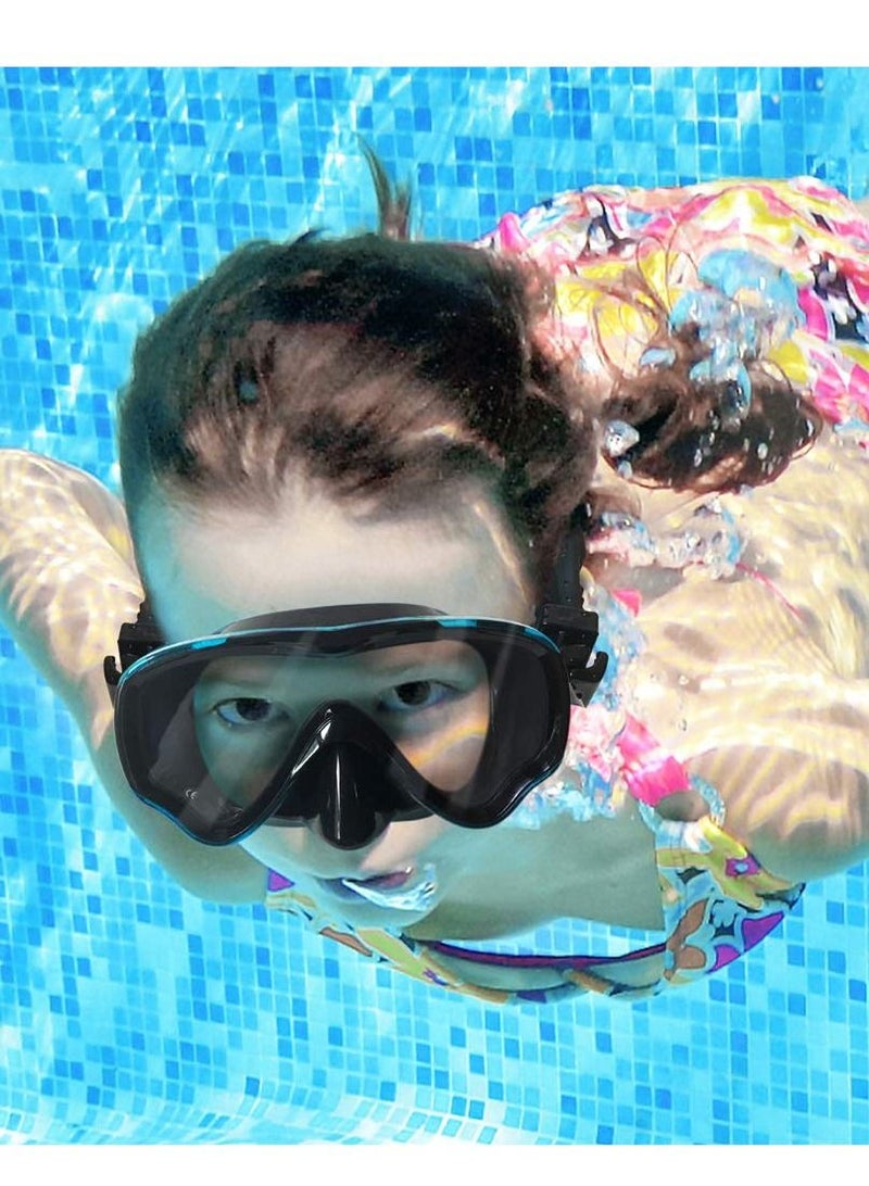 SYOSI Kids Snorkel Gear Diving Mask Anti-Fog and Anti-Leak Swimming Goggles Snorkeling Glasses Waterproof Durable Tempered Glass with Cap for Children 5-12 Age - Image 5