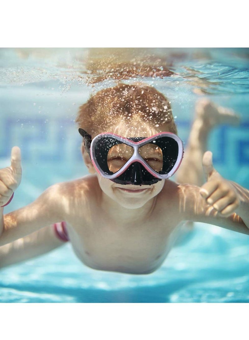 SYOSI Kids Snorkel Gear Diving Mask Anti-Fog and Anti-Leak Swimming Goggles Snorkeling Glasses Waterproof Durable Tempered Glass with Cap for Children 5-12 Age - Image 3