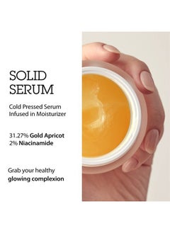 Blithe Blithe Pressed Serum Gold Apricot Korean Face Moisturizer - Creamy Niacinamide Serum for Natural Glow & Radiance, Freckle Remover & Skin Brightening Cream for Face 1.68 Fl Oz  - Image 1