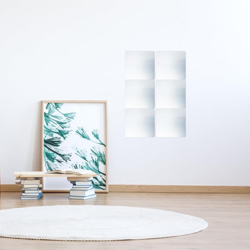 Acrylic Mirror Wall Stickers Adhesive Wall Decoration 12pcs Rounded Corners DIY and Tiles Removable Chic Home Decor - Image 5