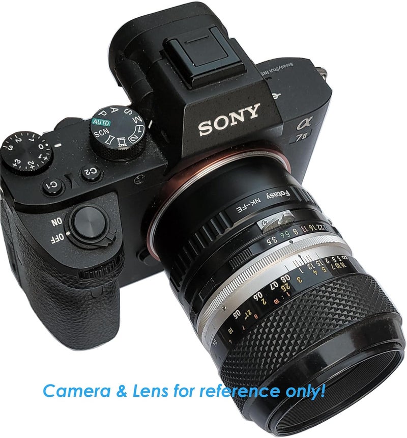 Fotasy محول عدسة F Mount يدوي إلى E-Mount، محول NK E Mount، متوافق مع عدسات نيكون F كاميرات سوني a7 a7R a7s II III IV a9 a7c Alpha 1 a6600 a6500 a6400 a6300 a6100 a6000 a5100 a5000 a3500 ZV-E10 - Image 5