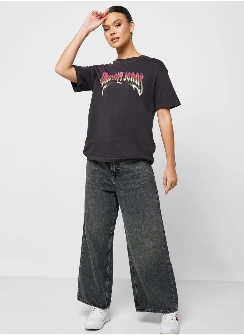 TOMMY JEANS Crew Neck Printed T-Shirt