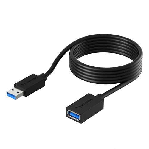 SABRENT 22AWG USB 3.0 Extension Cable A Male to A Female [Black] 6 Feet (CB-3060) - Image 1
