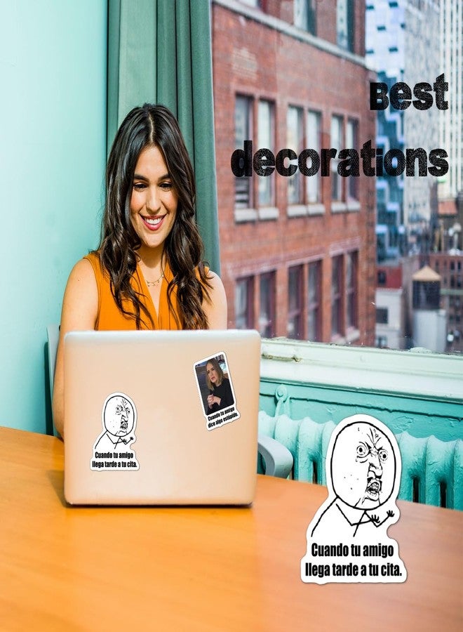 1step2dream ملصقات ميمات إسبانية مضحكة للمراهقين والبالغين والمعلمين | مجموعة ملصقات فينيل، ملصقات عصرية لأجهزة ماك بوك، وأجهزة الكمبيوتر المحمولة، وأجهزة آيفون، وزجاجات المياه، وأجهزة الكمبيوتر - Image 3