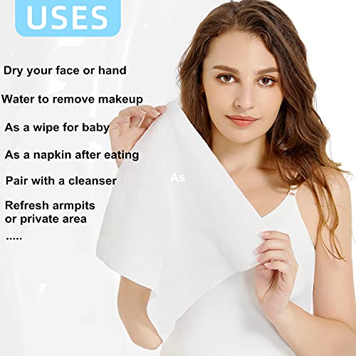 Atitifope Disposable Face Cloths Cleansing Towels Facial Towel Dry Face Towel Tissue Makeup Remover Wipes 10inch x 12inch (1 Box) - Image 3