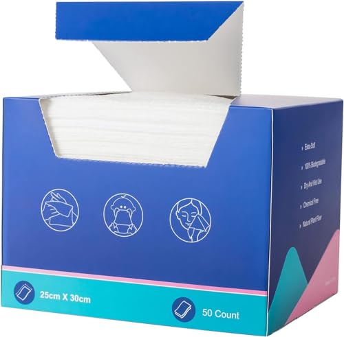Atitifope Disposable Face Cloths Cleansing Towels Facial Towel Dry Face Towel Tissue Makeup Remover Wipes 10inch x 12inch (1 Box) - Image 1