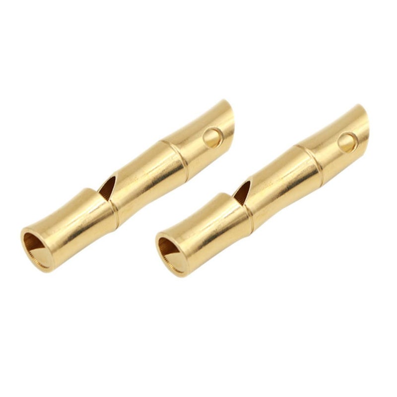 Loud Brass Safety Whistles For Outdoor Survival Sports Race Pack Of 2 - Image 2