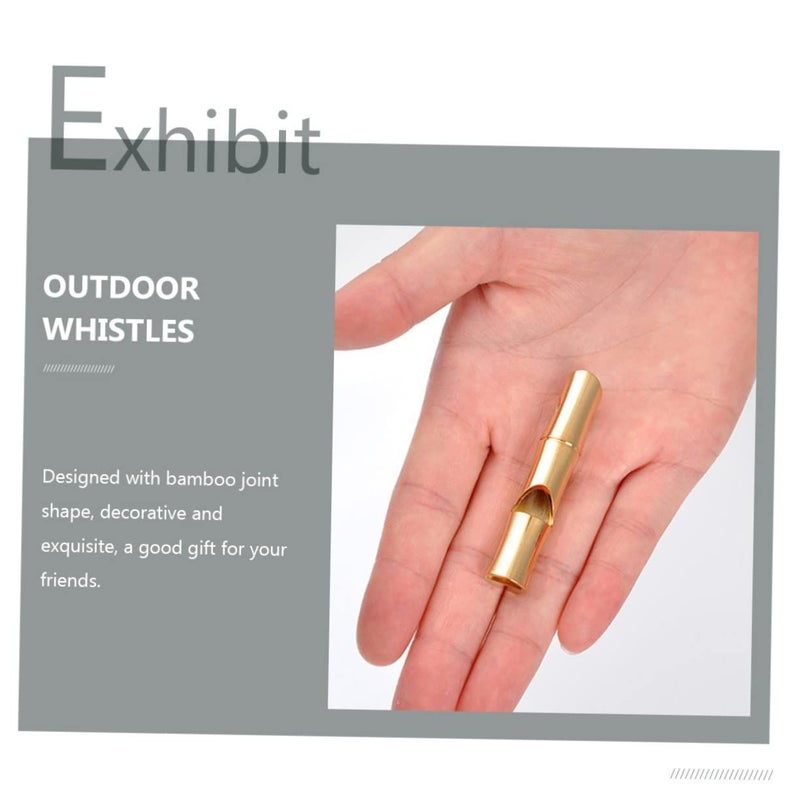 Loud Brass Safety Whistles For Outdoor Survival Sports Race Pack Of 2 - Image 3