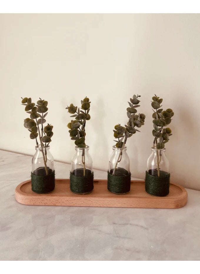 Home Styling Collection Green Jute Tray 